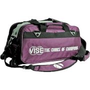 Vise 2 Ball Clear Top Tote Roller Purple Bowling Bag