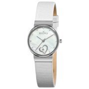Skagen Women's 355SSLWH Steel Mother-Of-Pearl Diamond Dial Watch