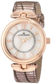 Đồng hồ AK Anne Klein Women's 10/9836RGPK Leather Rosegold-Tone Brown Leather Strap Watch