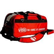 Vise 2 Ball Clear Top Tote Roller Red Bowling Bag