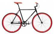 Critical Cycles Fixed-Gear Single-Speed Bicycle - Black  Red