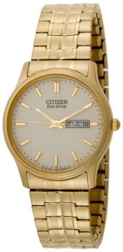 Citizen Men's BM8452-99P Eco-Drive Flexible Band Gold-Tone Watch