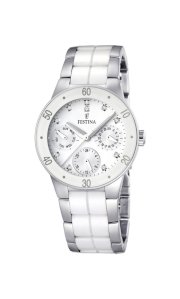 Festina Women's F16530/3 White Ceramic Quartz Watch with White Dial
