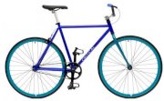 Critical Cycles Fixed-Gear Single-Speed Bicycle - Blue + Aqua