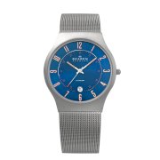 Skagen Men's 233XLTTNO Titanium Blue Dial Titanium Watch