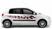 Dán decal xe Hyundai Getz rồng lửa