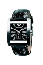 Đồng hồ Emporio Armani Watch, Men's Black Leather Strap AR0180