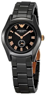 Emporio Armani Women's AR1412 Ceramic Black Dial Watch