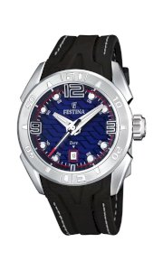 Festina Men's Sport F16505/2 Black Rubber Quartz Watch with Blue Dial