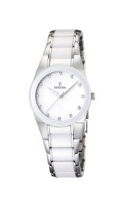 Festina Women's F16534/3 White Ceramic Quartz Watch with White Dial