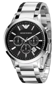 Emporio Armani Gents Stainless Steel Chronograph Watch AR2434