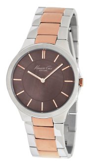 Kenneth Cole New York Men's KC4829 Slim Two Tone Brown Dial Bracelet Watch