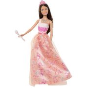 Barbie Modern Princess Party Doll - Theresa - Melon Dress