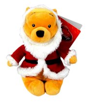 Disney Pooh In Santa Outfit Stuffed Toy- 8 Inches