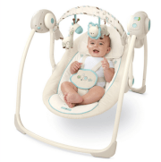Ghế cho bé ăn bột Bright Starts - Biscotti Baby, có chức năng massage, đồ chơi và phát nhạc