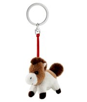 Trudi Horse White & Brown Key Ring Toy - 7 cm