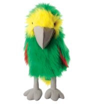 The Puppet Company Amazon Green Large Birds Hand Puppet- 9.8 cm