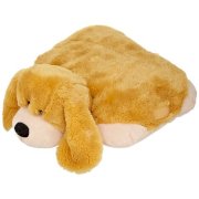  John Lewis Cuddle Dog Travel Pillow Toy, Brown