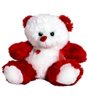 Full Moon Red & White Teddy Bear 36 cm