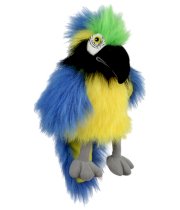 The Puppet Company Blue And Gold Macaw Large Birds Hand Puppet- 40 cm