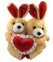 Tickles Loving Rabbit Pair - 23 cm