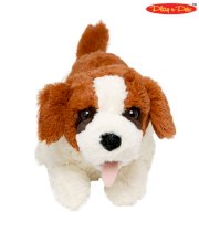 Play-n-Pets Brown & White Dog Soft Toy