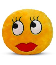 Tickles Batting Eyelashes Smiley Cushion - 13 Inches