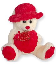 IGB Be My Valentine Cream Teddy - 28 cm