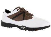  Callaway - Chev Comfort White/Brown Golf Shoes 