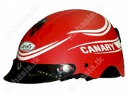 Mũ bảo hiểm Canary TP70 Đỏ nhám - Tem sọc trắng