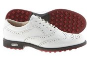 ECCO Men's Tour Hybrid Golf Shoes - White/Brick