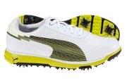 Puma Men's evoSpeed Faas Trac Golf Shoes - White/Yellow