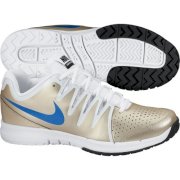 Nike Men's Vapor Court Tennis Shoe metallic zinc / blue/white