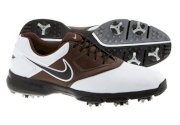 Nike Men's Heritage III Golf Shoes - White/Black Light Chocolate/Olive Khaki