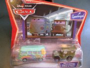 Disney Pixar Cars Fillmore & Sarge Sergent Sargento Supercharged Movie Moments International Language Edition Version Two Car Set 1:55 Scale Mattel