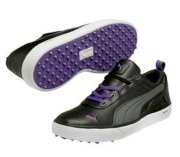 Puma - Monolite Spikeless Golf Shoes Black/Castlerock/Lavender 