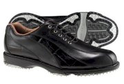 FootJoy Men's Icon Spikeless Golf Shoes - Black/Black/Croc (FJ# 52291)