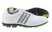 Adidas Men's Pure 360 Spiked Golf Shoes - White/Silver/Slime