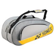  Yonex Club 6 Pack Racquet Bag Gray/Yellow