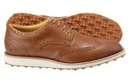 Callaway Men's Master Staff Brogue Spikeless Golf Shoes - Tan/Tan