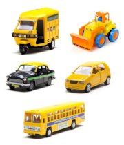 Centy School Bus, Taxi, Alto Car, PNG Tractor & CNG Vikram Auto - Combo 1