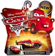 Disney Cars Toon Burnt Lightning McQueen Die Cast Car by Mattel