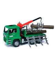 Bruder 1:16 Scale MAN TGA Timber Truck With Loading Crane & 3 Trunks