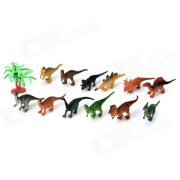 T3084KL 12 Dinosaur Species Plastic Toy - Multicolored