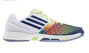 Adidas Womens Adizero Tempaia 3 Tennis Shoes- White/Dark Blue 