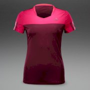 Adidas Womens Response Tee - Amazon Red/Pink Buzz