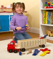 Big Rig Building Truck Wooden Play Set