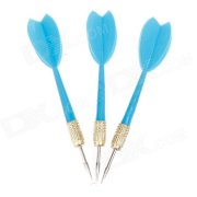 Copper-Plated Iron Plastic Darts for Dart Game - Blue (3 PCS)