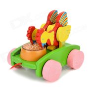 Chicks Pecking Rice Style Funny Toy - Red + Green