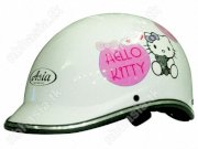 Mũ bảo hiểm ASIA - 101 Trắng - Tem Hello Kitty 2